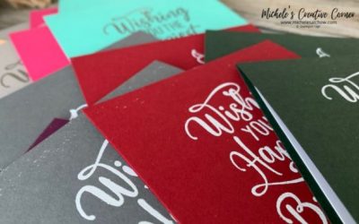 A Large Greeting Stamp and Heat Embossing